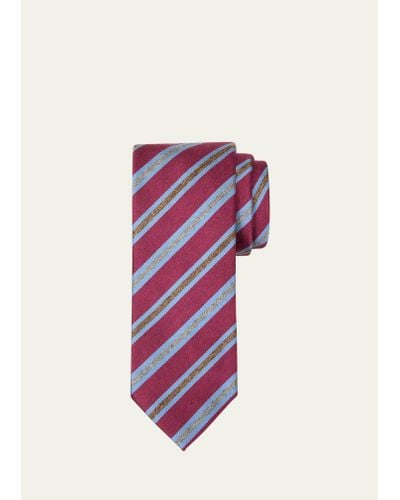 Charvet Schappe Silk Stripe Tie - Multicolor