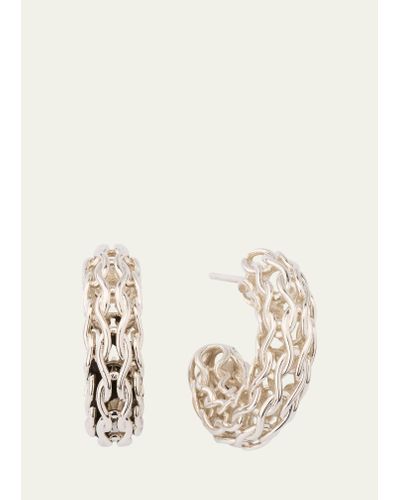 Bottega Veneta Crochet Earrings - Natural
