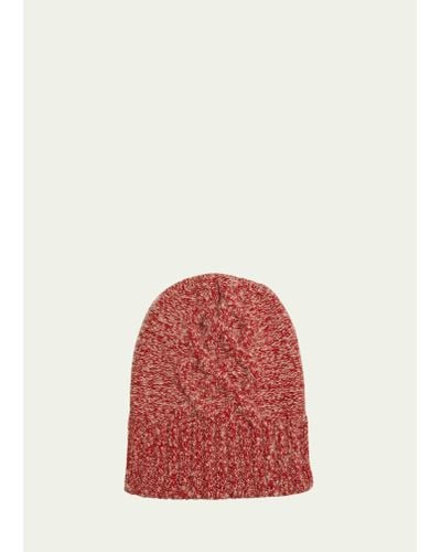 Loro Piana Berretto Cashmere-knit Beanie Hat - Red