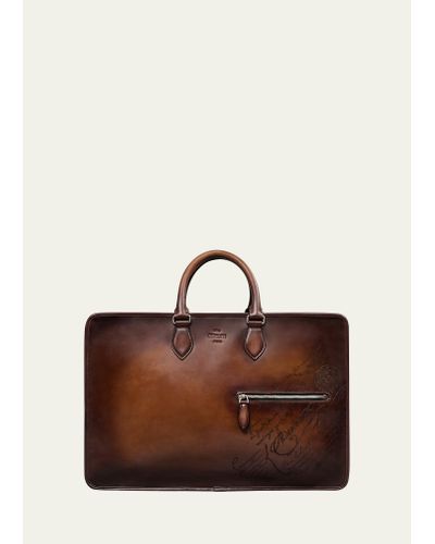 Berluti 3 Nuits Neo Leather Briefcase - Brown