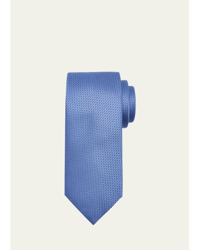 Brioni Textured Silk Tie - Blue