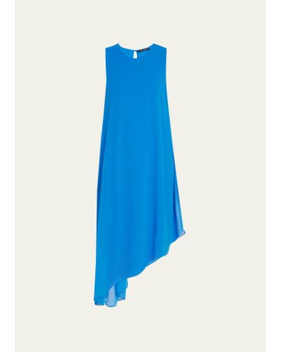 Kobi Halperin Pixie Sleeveless Asymmetric Midi Dress - Blue