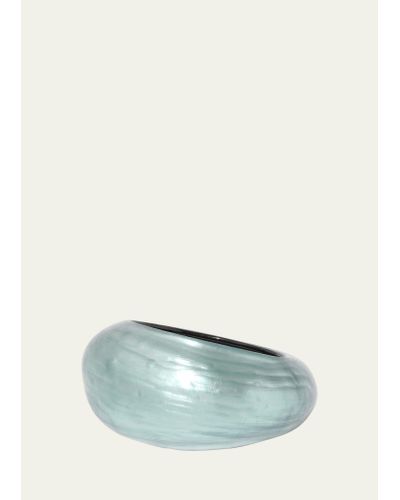 Alexis Puffy Lucite Tapered Bangle Bracelet - Green