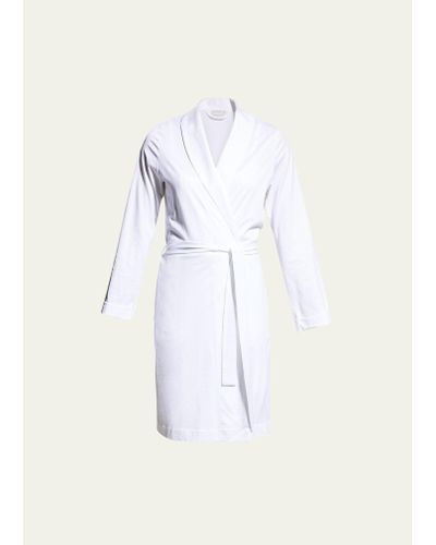 Hanro Cotton Jersey Short Robe - White