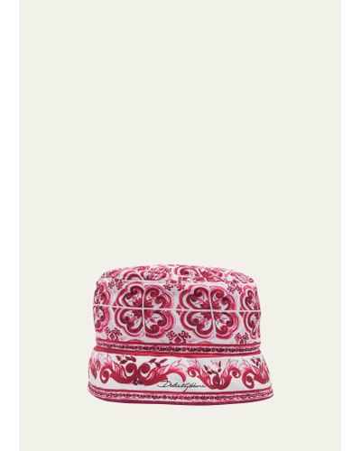 Dolce & Gabbana Patterned Bucket Hat - Pink
