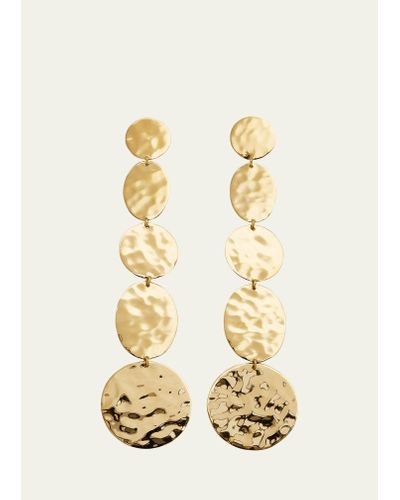 Ippolita 5-tier Linear Crinkle Earrings In 18k Gold - Metallic