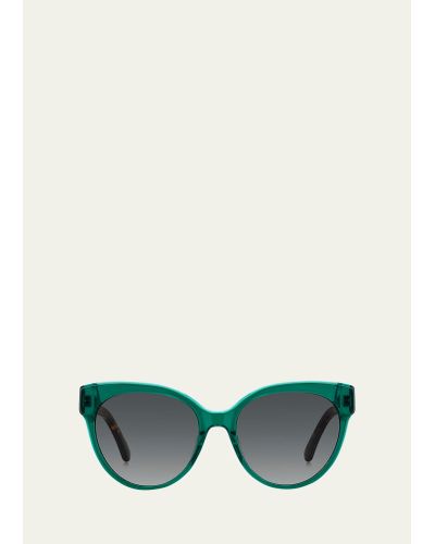 Kate Spade Aubriela Acetate Round Sunglasses - Green