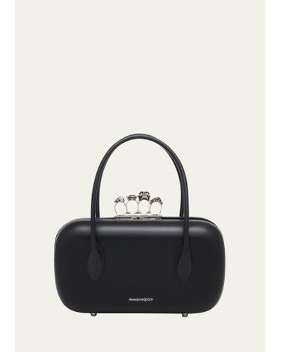 Alexander McQueen The Reverse Leather Clutch Bag - Blue