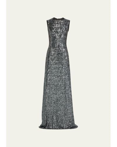 Michael Kors Sequined A-line Gown - White