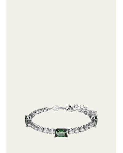 Swarovski Matrix Rhodium-plated Crystal Tennis Bracelet - Natural