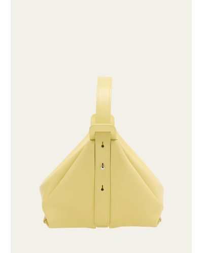 advene The Age Leather Pouch Shoulder Bag - Yellow