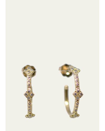 Armenta Diamond Crivelli Hoop Earrings - Natural