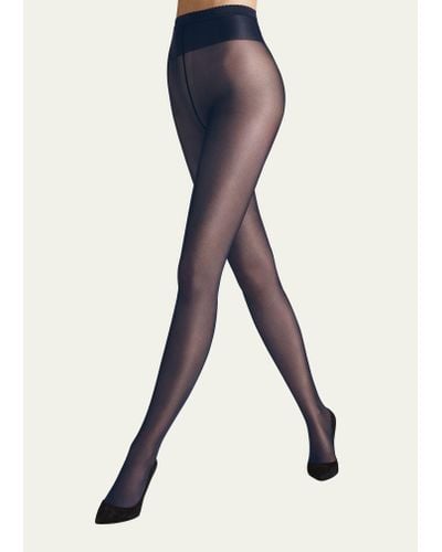 Wolford Neon 40 Glossy Tights - Blue