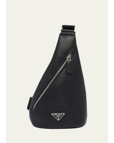 Prada Leather Sling Backpack - Black