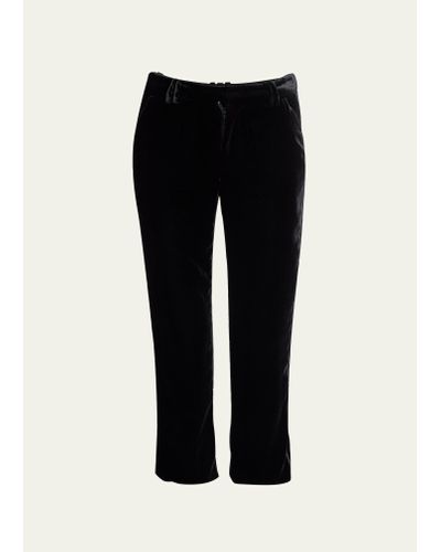 Balmain Velvet Bootcut Pants - Black