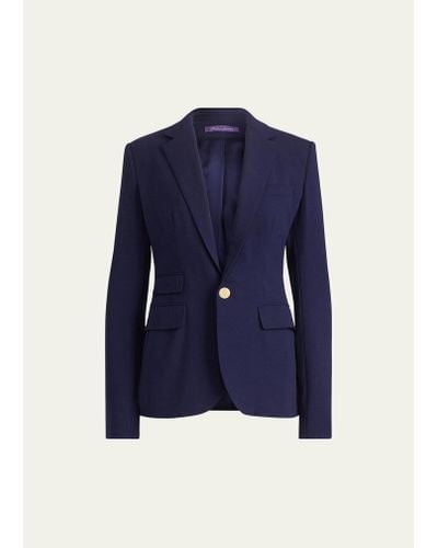 Ralph Lauren Collection Parker Single-breasted Cashmere Jacket - Blue