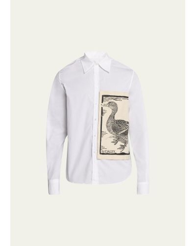 S.S.Daley Harvey Sport Shirt With Duck Patch - Natural