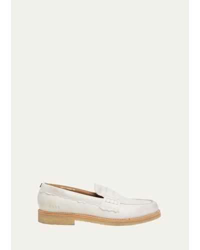 Golden Goose Jerry Rustic Penny Loafers - Natural
