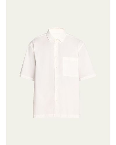 Sage De Cret Cotton Broadcloth Sport Shirt - Natural