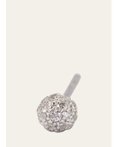 EF Collection 14k White Gold Disco Ball Stud Earring