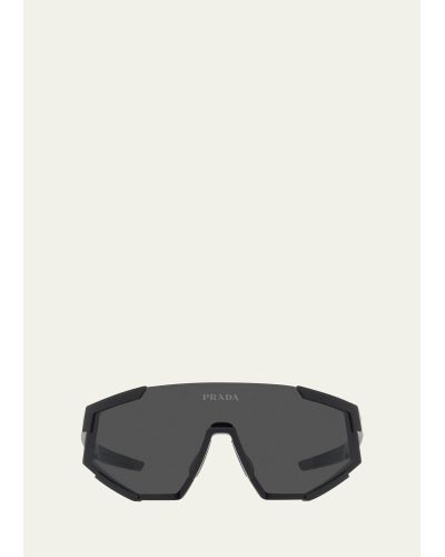 Prada Rectangle Shield Logo Sunglasses - Multicolor