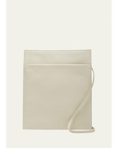 The Row Pocket Belt Bag In Leather - Natural