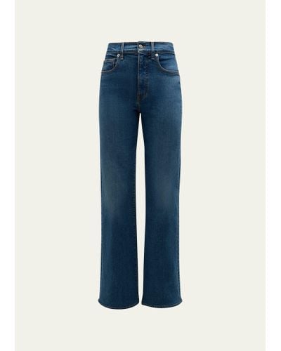 Veronica Beard Crosbie Slim Wide-leg Jeans - Blue