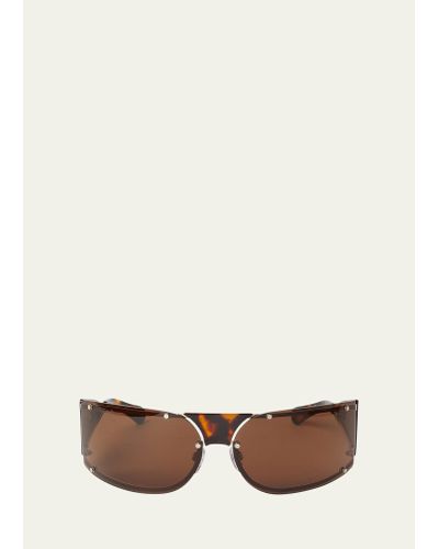 Off-White c/o Virgil Abloh Kenema Rimless Wrap Sunglasses - Natural