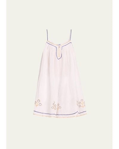 Thierry Colson Zenobia Embroidered Mini Dress - Natural