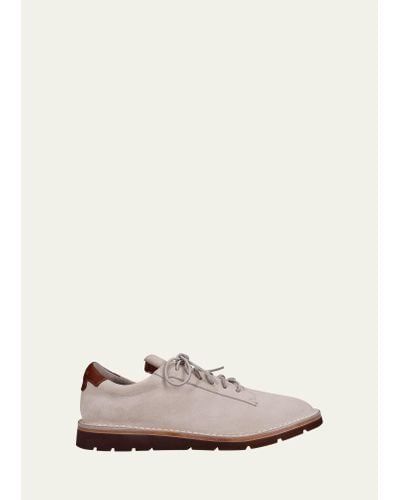 Ron White Vitro Weatherproof Suede Low-top Sneakers - Natural