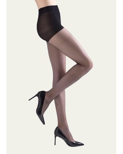 Natori 2-pack Soft Suede Ultra Sheer Control-top Tights - Natural