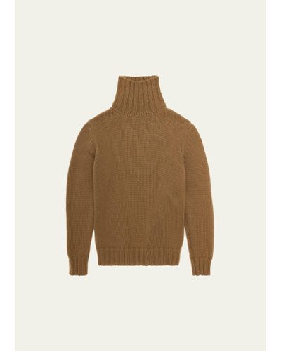 Helmut Lang Oversized Turtleneck Sweater - Natural
