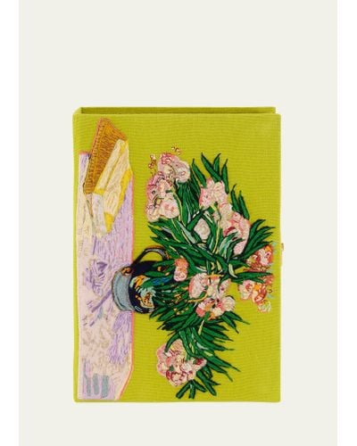 Olympia Le-Tan Van Gogh's Oleanders Book Clutch Bag - Yellow