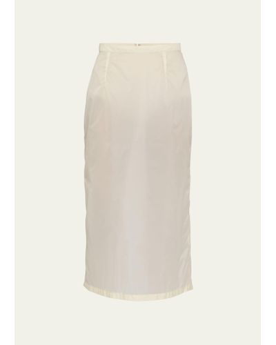Maison Margiela Sheer A-line Midi Skirt - White