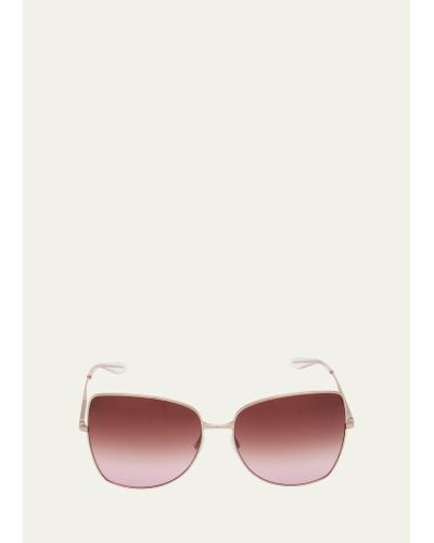 Barton Perreira Vilua Mixed-media Butterfly Sunglasses - Pink