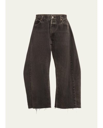 B Sides Lasso Rework Cropped Wide-leg Jeans - White