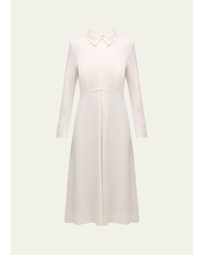 Co. Long-sleeve Midi Shirtdress - White
