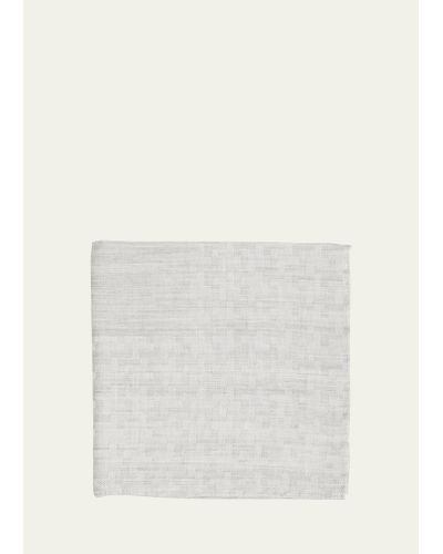 Simonnot Godard Irregular Box-print Cotton Handkerchief - White