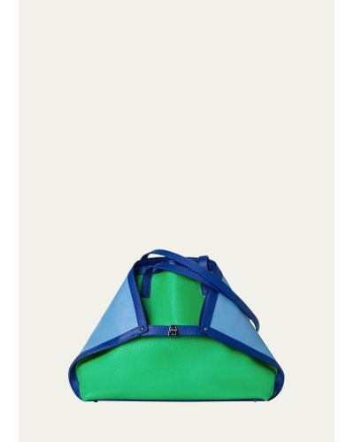 Akris Ai Medium Colorblock Convertible Shoulder Bag - Green