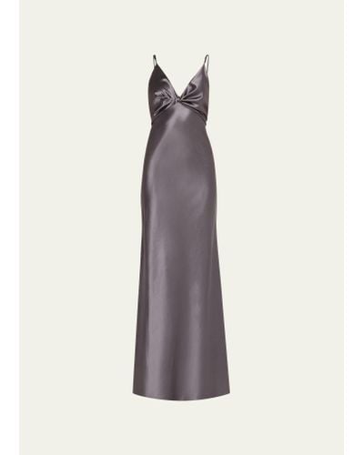 Jason Wu Crystal Strap Twisted Front Gown - White