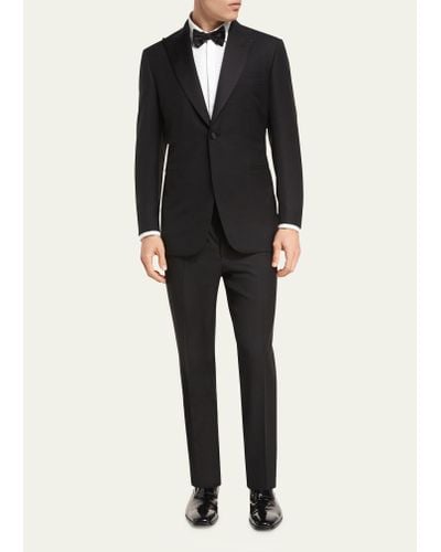 Brioni Two-piece Wool Tuxedo Suit - Black