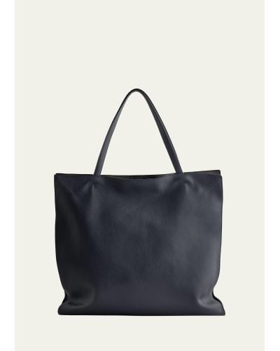 Maeden Yumi Leather Shopper Tote Bag - Blue