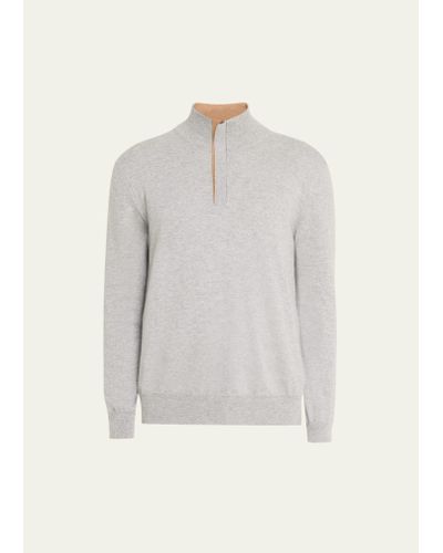 Bergdorf Goodman 12-gauge Cashmere Sweater - White