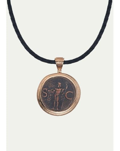 Jorge Adeler 18k Rose Gold Neptune Coin Pendant - Metallic
