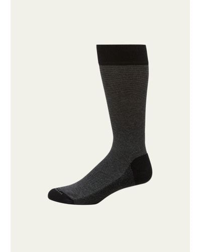 Marcoliani Pima Cotton Mid-calf Socks - Black
