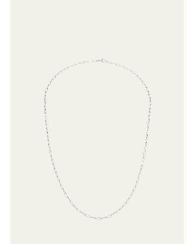 Zadeh 14k White Gold Cali Cable Chain Necklace - Natural