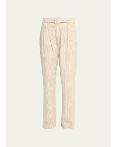 Alix Of Bohemia Colette Cloud Stripe Belted Pants - Natural