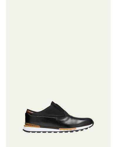 Berluti Fast Track Torino Glazed Calf Leather Sneaker - Black