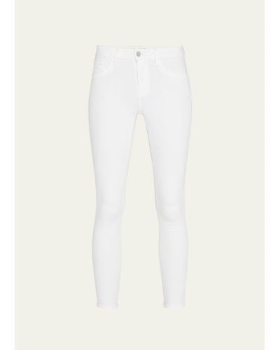 L'Agence Margot High-rise Skinny Ankle Jeans - White