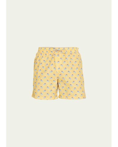 Loro Piana Bay Toys-print Swim Shorts - Yellow